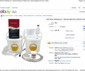 No ai Wine-kit per produrre finto Barolo su eBay