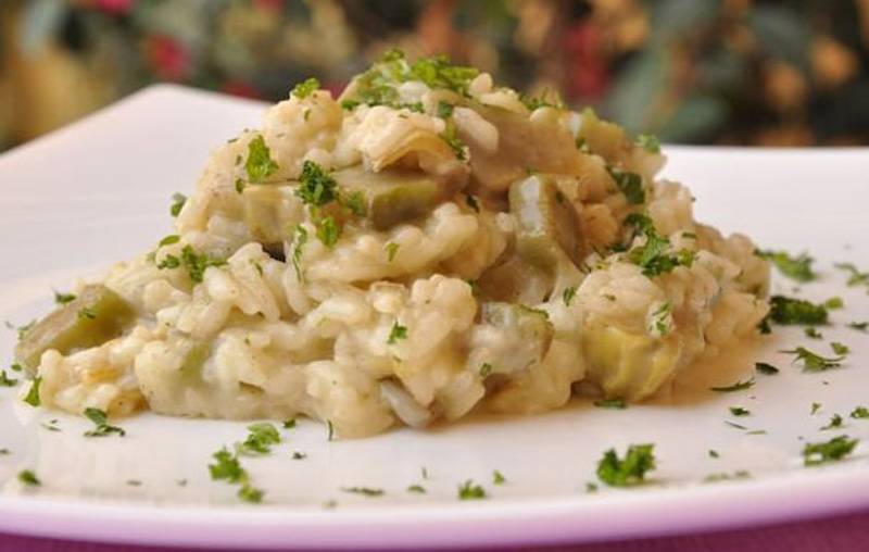 Artichokes and Truffle Gratin Rice