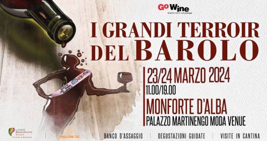 All the wines for tasting at I Grandi Terroir del Barolo, Monforte d'Alba on Saturday 23 and Sunday 24 March