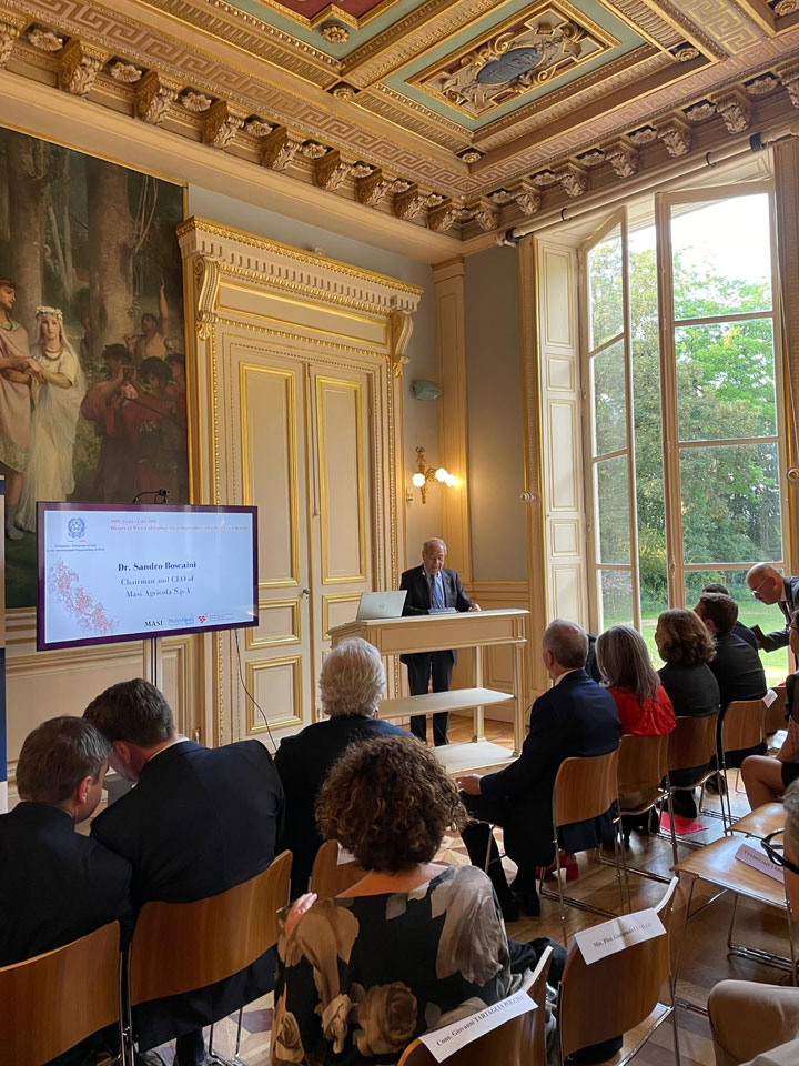 MASI** Sandro Boscaini participates in the event of the Italian Representation in Paris for the Centenary of OIV 