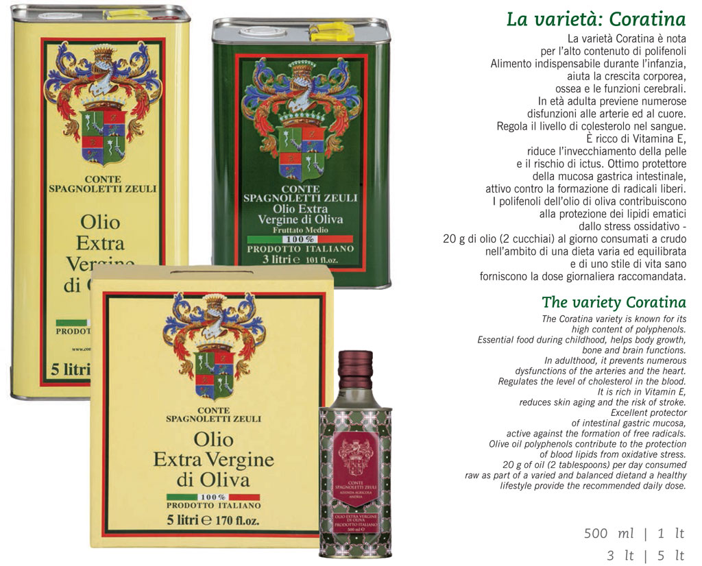 OLIO EXTRAVERGINE D’OLIVA lattine